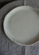Porcelain Handmade Plates, Matte White