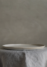 Porcelain Handmade Plates, Matte White
