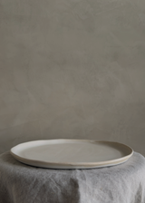 Porcelain Handmade Plates, Matte White