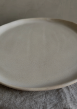 Porcelain Handmade Plates, Matte White