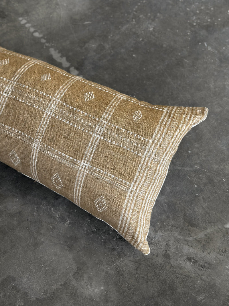 Hema - XXL Lumbar Beige - Indian Wool Pillow