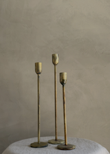 Aged Brass Candleholder, Various Sizes