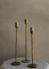 Aged Brass Candleholder, Various Sizes