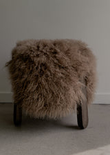 Lou Round Stool - Ash Leather