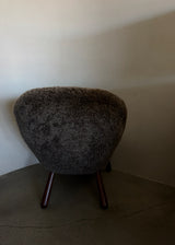 Clam Chair, Sheepskin Sahara / Walnut