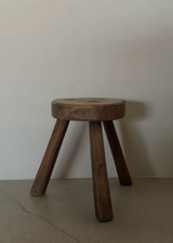 Brutalist Small Stool in Original Patina