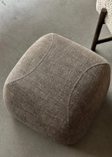 Theo Club Ottoman, Burlap Linen Mink (G)