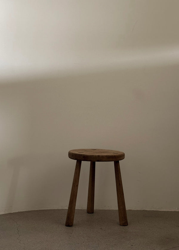 Vintage Oak Milk Stool