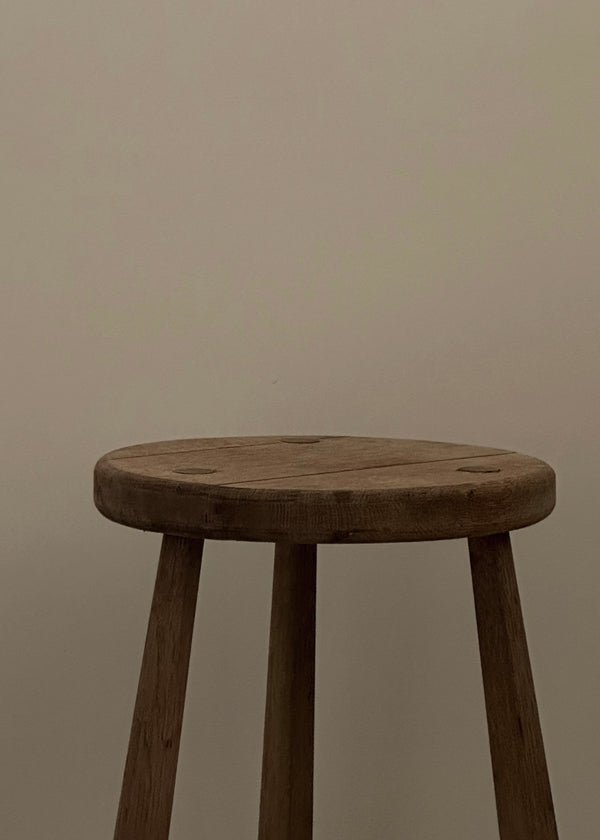 Vintage Oak Milk Stool