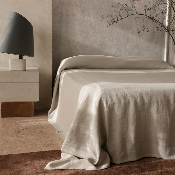 Bed Cover w/ Sewing, Natural