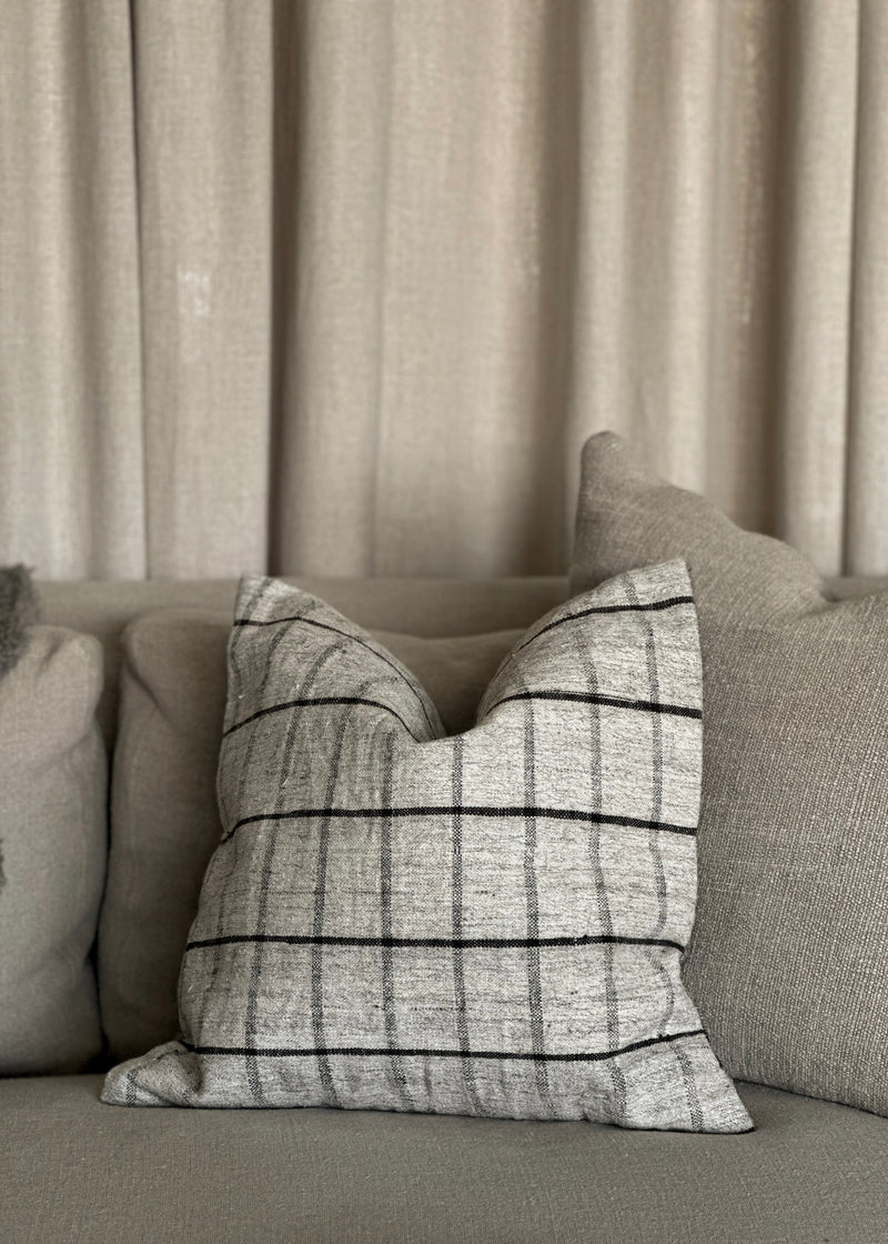 Vintage One Of A Kind Pillow, Grey/Multi 18"x18"