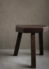 Wooden Brutalist Stool