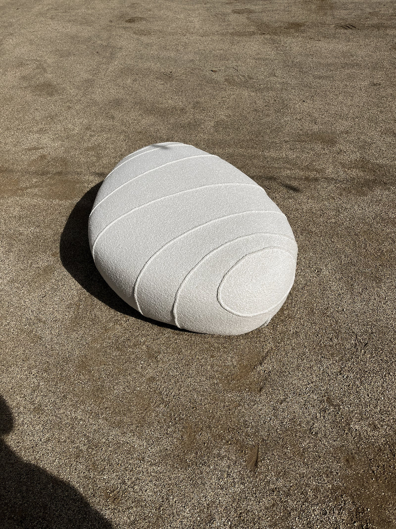 Lola Small Outdoor Pouf, Oatmeal