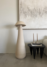 White Mushroom Floor Lamp 50"