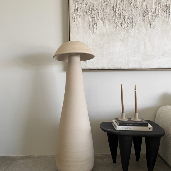 White Mushroom Floor Lamp 50