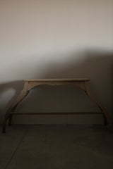 Oak Pedestal Console Table