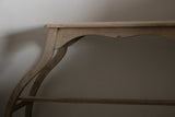 Oak Pedestal Console Table