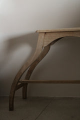 Oak Pedestal Console Table