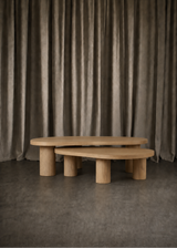 Joelle Nesting Coffee Tables, Natural Oak Veneer