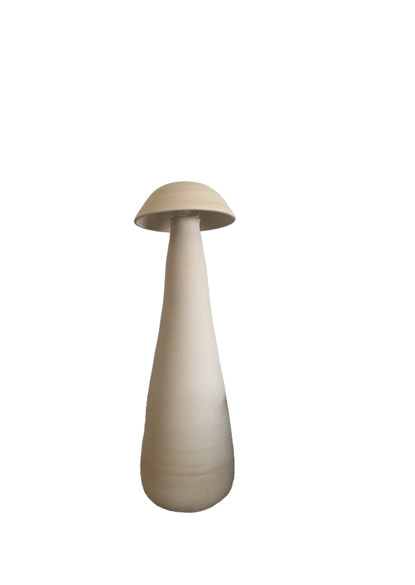 White Mushroom Floor Lamp 50"