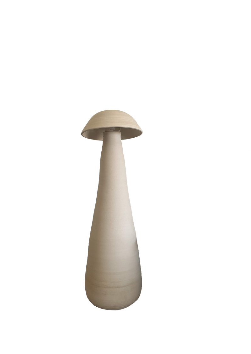 White Mushroom Floor Lamp 50"