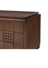 Lenox Media Console - Rust Rubberwood Veneer
