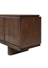 Lenox Media Console - Rust Rubberwood Veneer