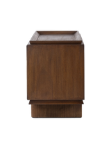Lenox Media Console - Rust Rubberwood Veneer