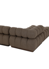 Lilou Outdoor 3-Piece Sectional - Ellor Brown