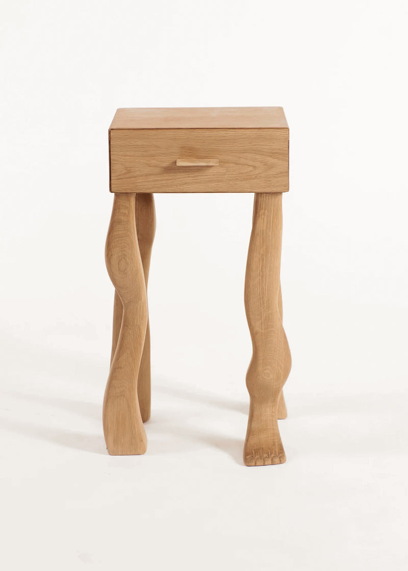 Foot Side Table, Oak (Pair)