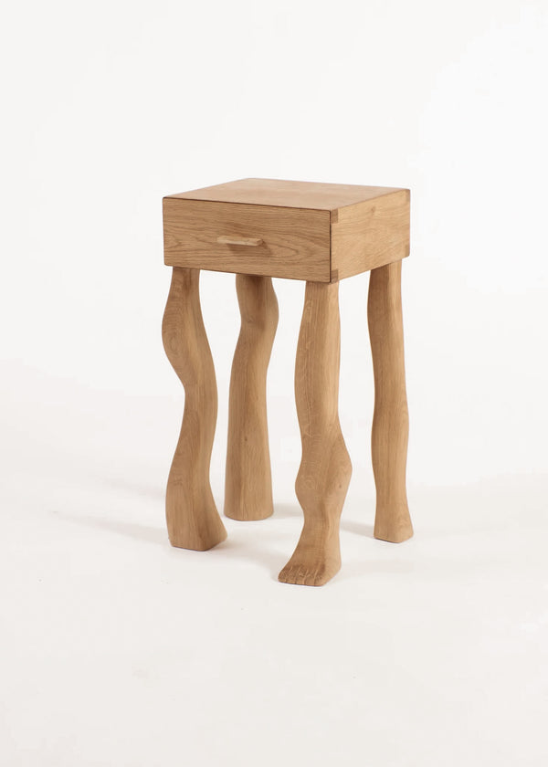 Foot Side Table, Oak (Pair)