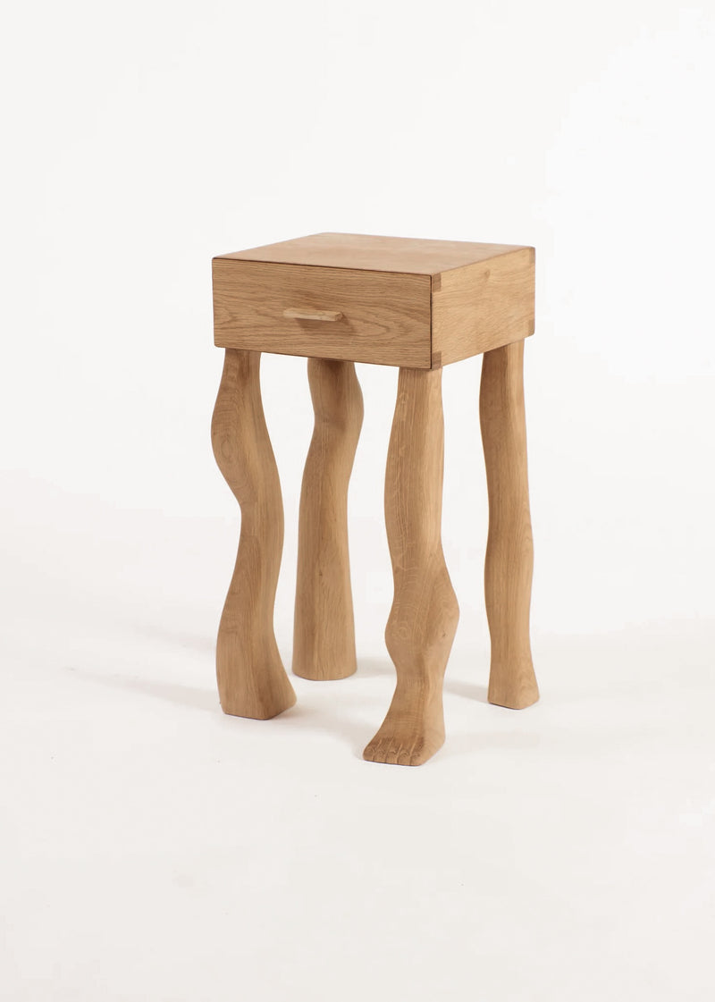 Foot Side Table, Oak (Pair)