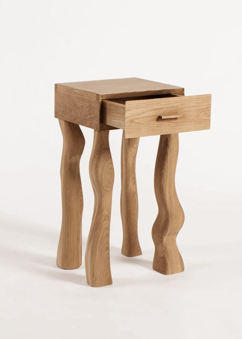 Foot Side Table, Oak (Pair)