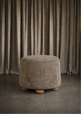 Sabine Ottoman, Taupe Shearling