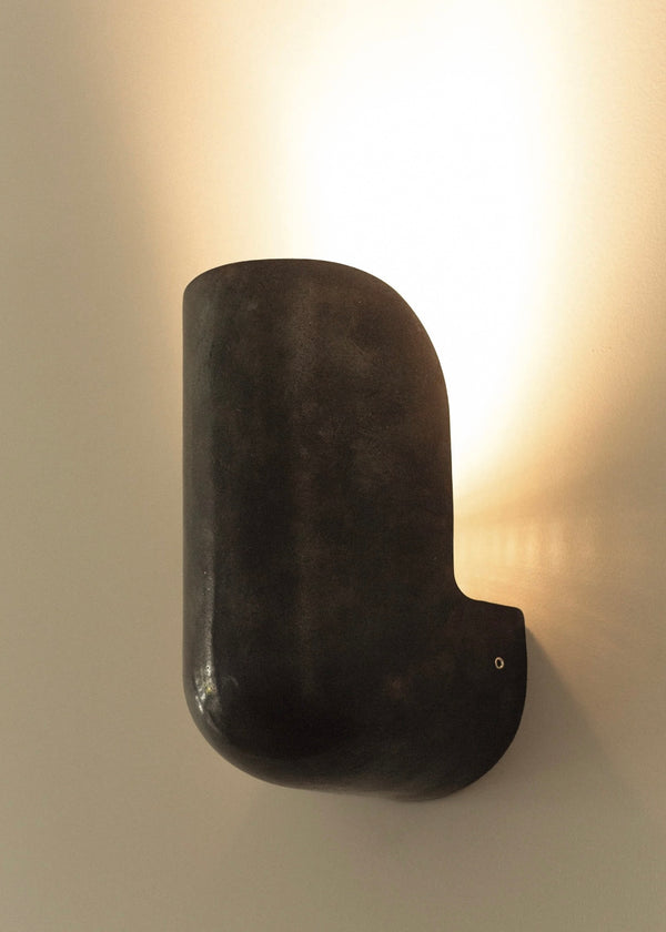 Elbow Wall Light, Blackened Wide