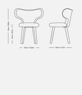 MAZO WNG Chair, Natural Oiled Oak / Sheepskin Moonlight