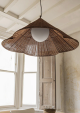 Vintage Woven Rattan Pendant