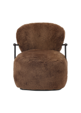 Sylvie Swivel Chair - Ochre Shearling