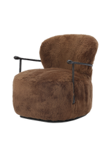 Sylvie Swivel Chair - Ochre Shearling