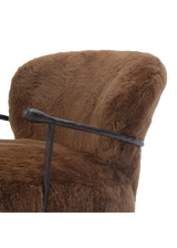 Sylvie Swivel Chair - Ochre Shearling