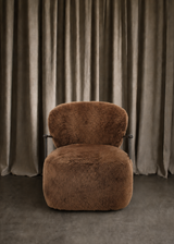 Sylvie Swivel Chair - Ochre Shearling