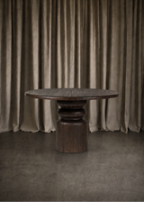 Thierry Round Dining Table - Burnt Pine Veneer