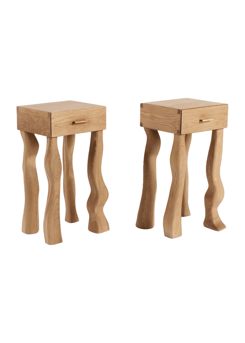 Bow-Legged Foot Tables, Solid Oak – Lolointeriors