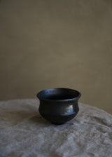 Black wood-fired teacup