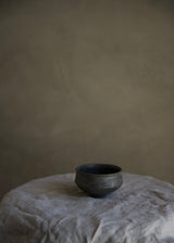 Short charcoal-glazed teacup