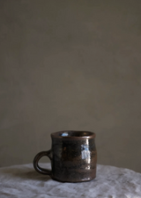 Wavy Mug, Iron Black Glaze