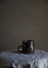 Wavy Mug, Iron Black Glaze