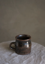 Wavy Mug, Iron Black Glaze