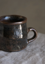 Wavy Mug, Iron Black Glaze