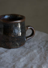Wavy Mug, Iron Black Glaze